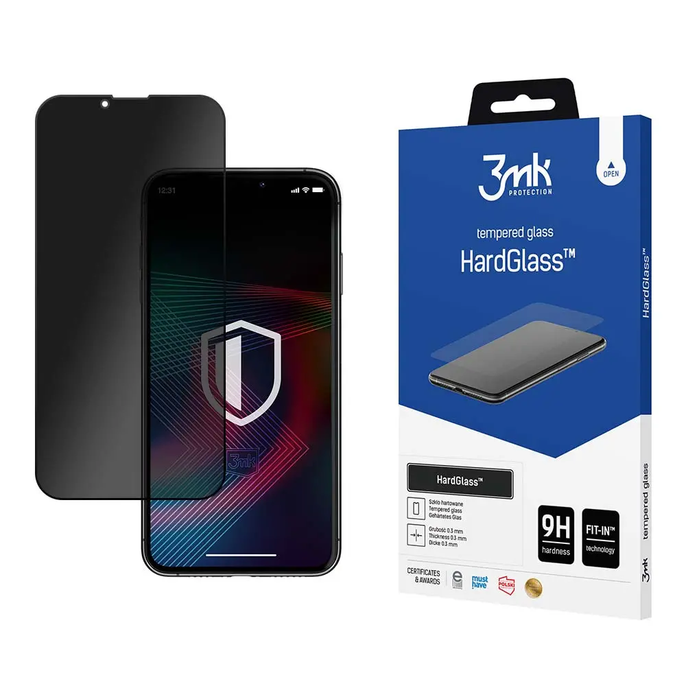 Szkło hartowane 3mk Hardglass Max Privacy do Apple iPhone 13/13 Pro/14