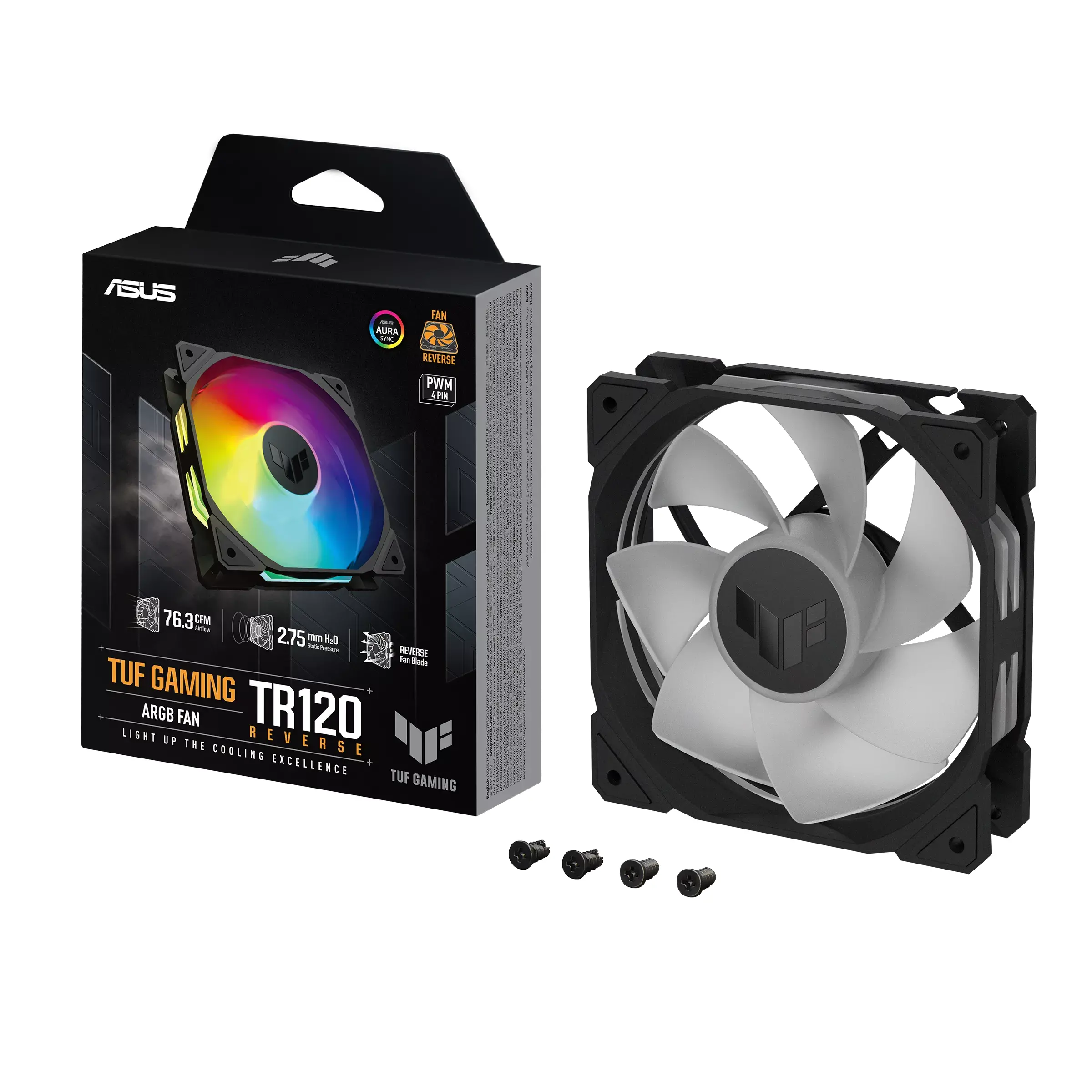 Wentylator ASUS TUF Gaming TR120 ARGB Reverse 120mm Czarny