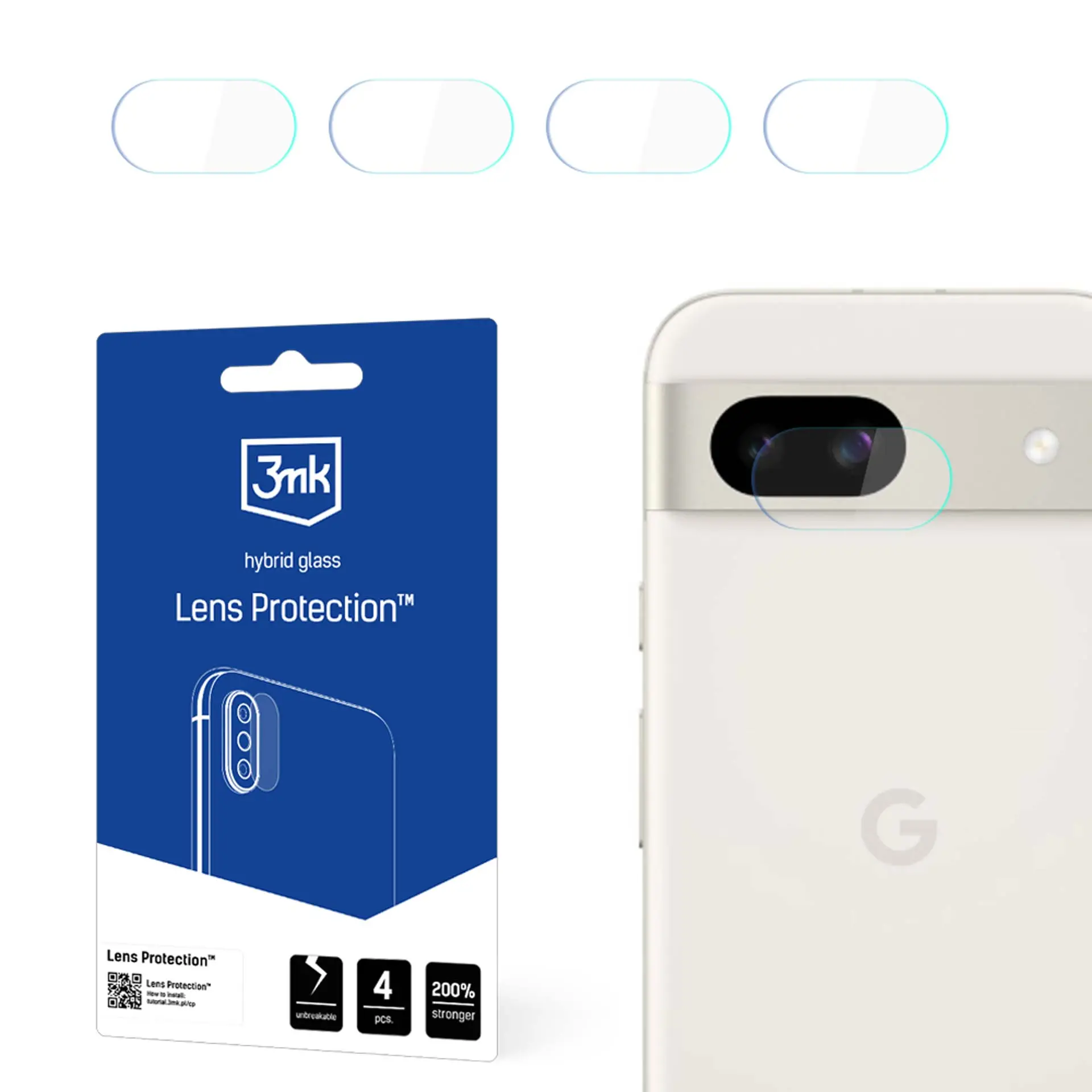 Szkło hybrydowe 3mk Lens Protection do Google Pixel 8a 5G
