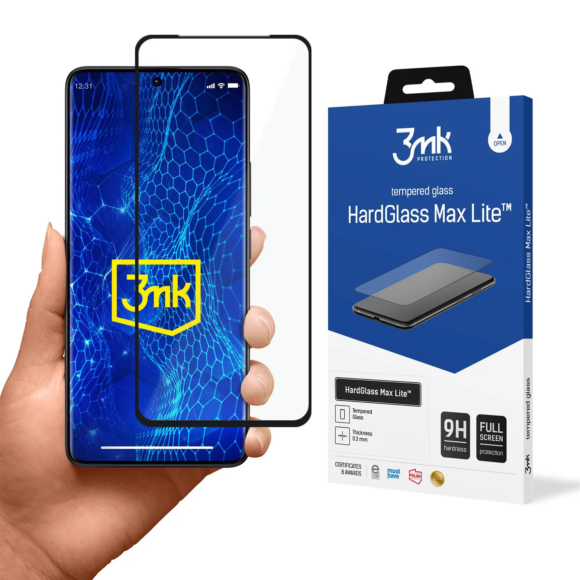 Szkło hartowane 3mk Hardglass Max Lite Black do Redmi Note 13 Pro+