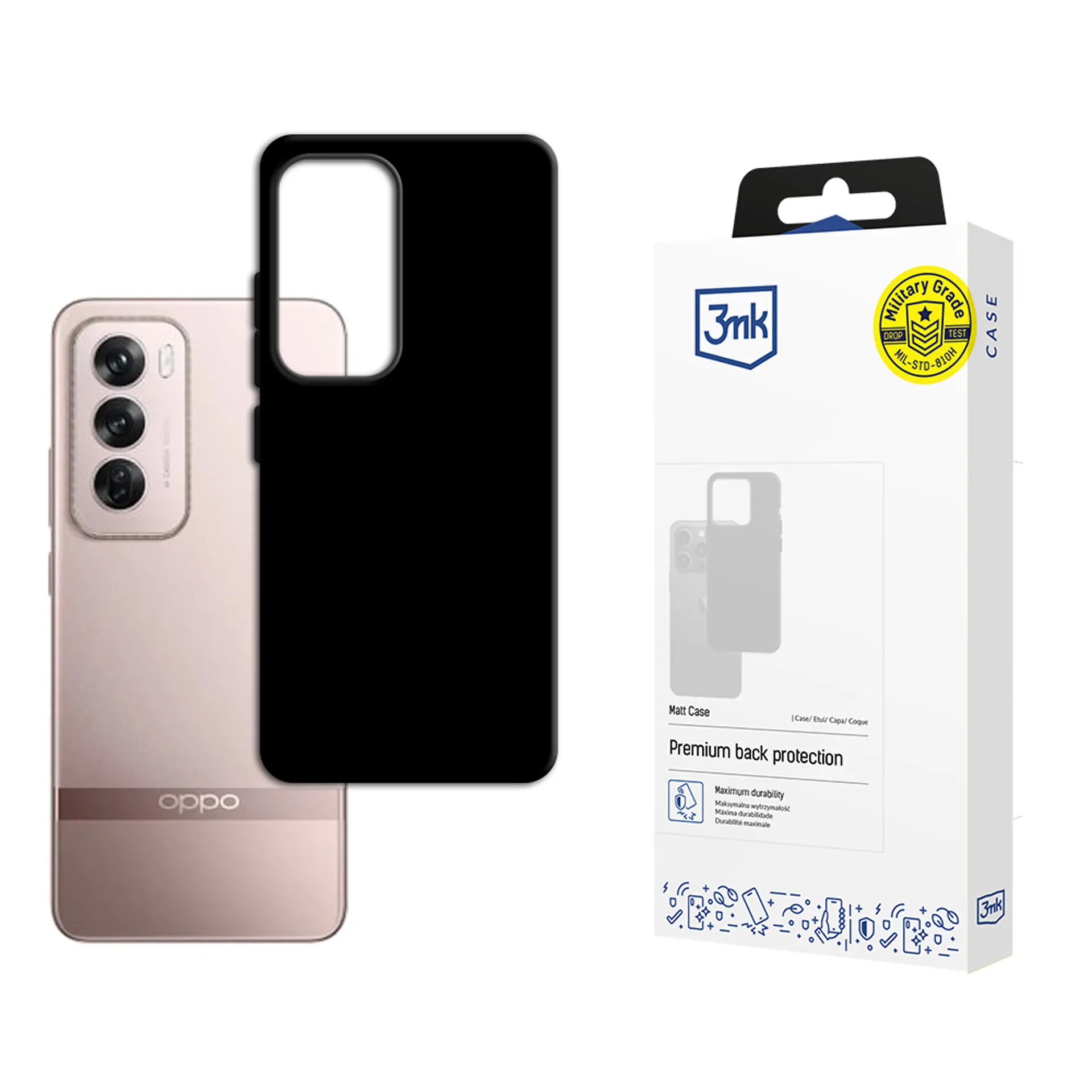 Etui 3mk Matt Case do OPPO Reno 12 Pro Czarny