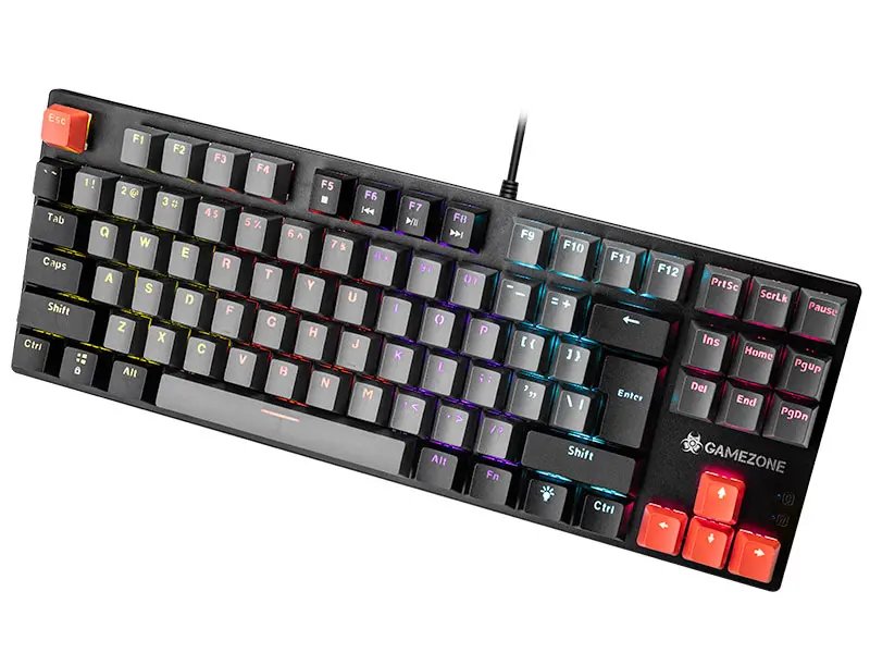 Klawiatura mechaniczna Tracer Gamezone Strike 87 Czarny