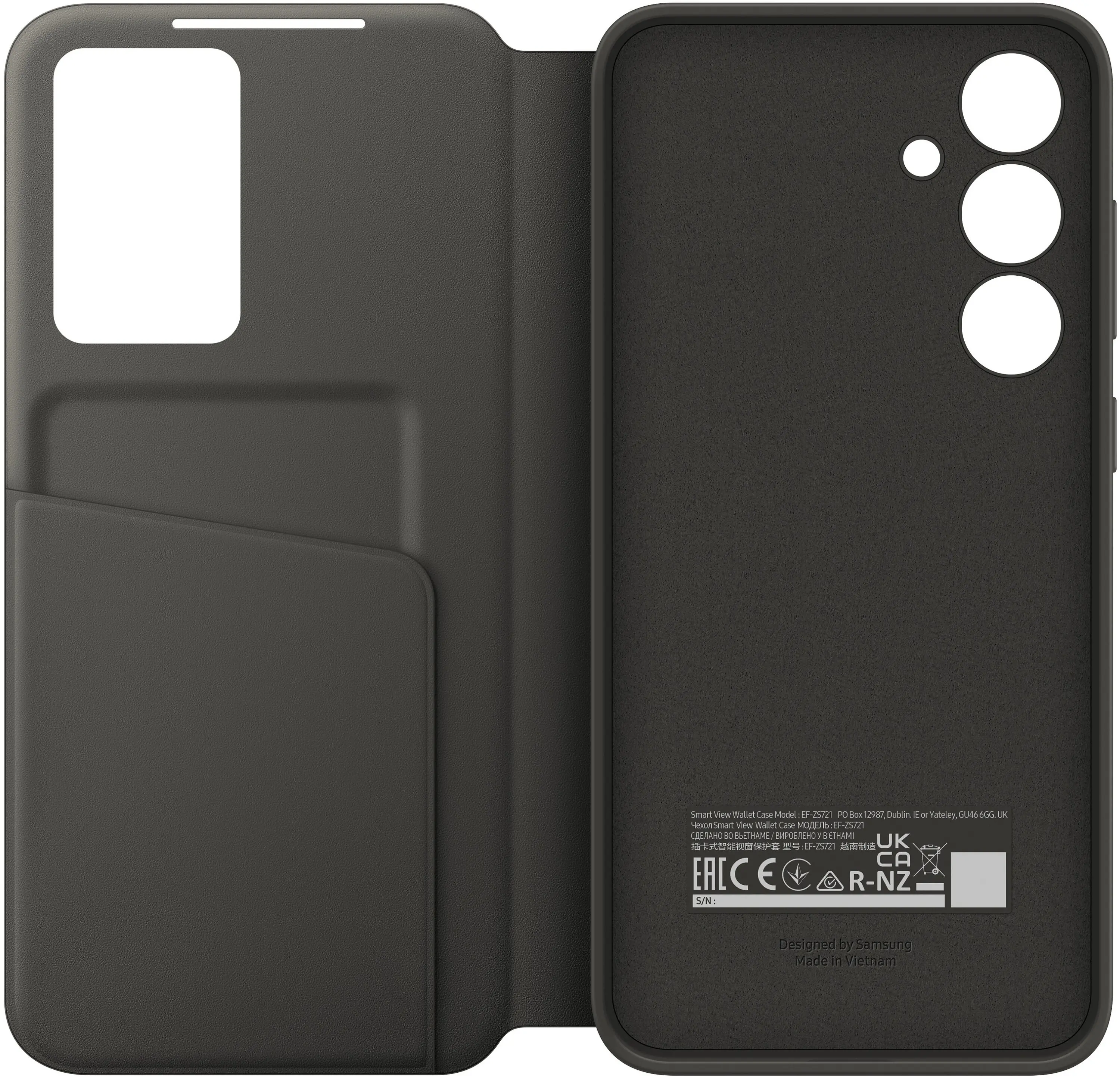 Etui Samsung Smart View Wallet do Galaxy S24 FE Czarny