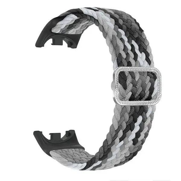 Pasek Beline do Mi Band 8 Nylon Czarno-biały