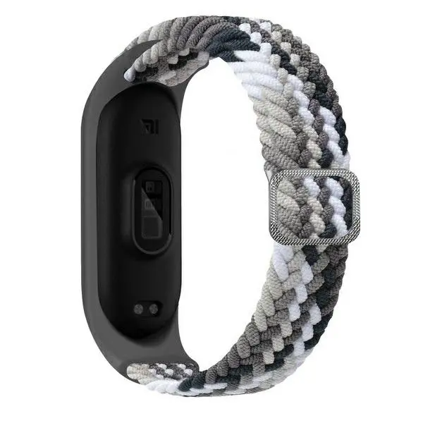 Pasek Beline do Mi Band 8 Nylon Czarno-biały