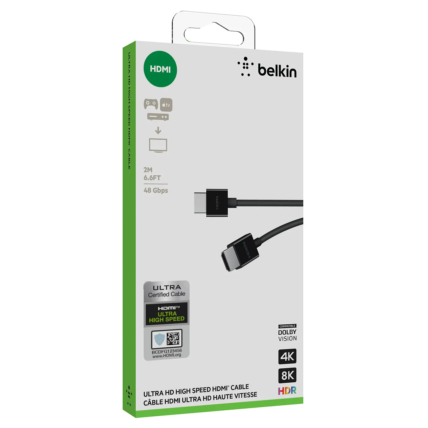 Kabel HDMI Belkin AV10175BT2MBKV2 8K Ultra High Speed HDMI 2.1 Czarny 2m