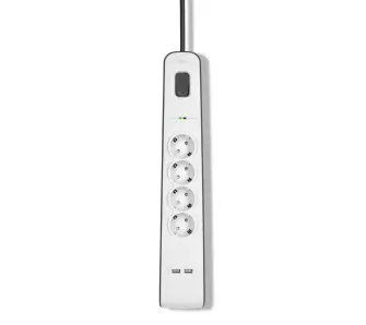 Listwa Belkin BSV401VF2M 4 gniazda 2x USB-A 2.4A, 2m Biały