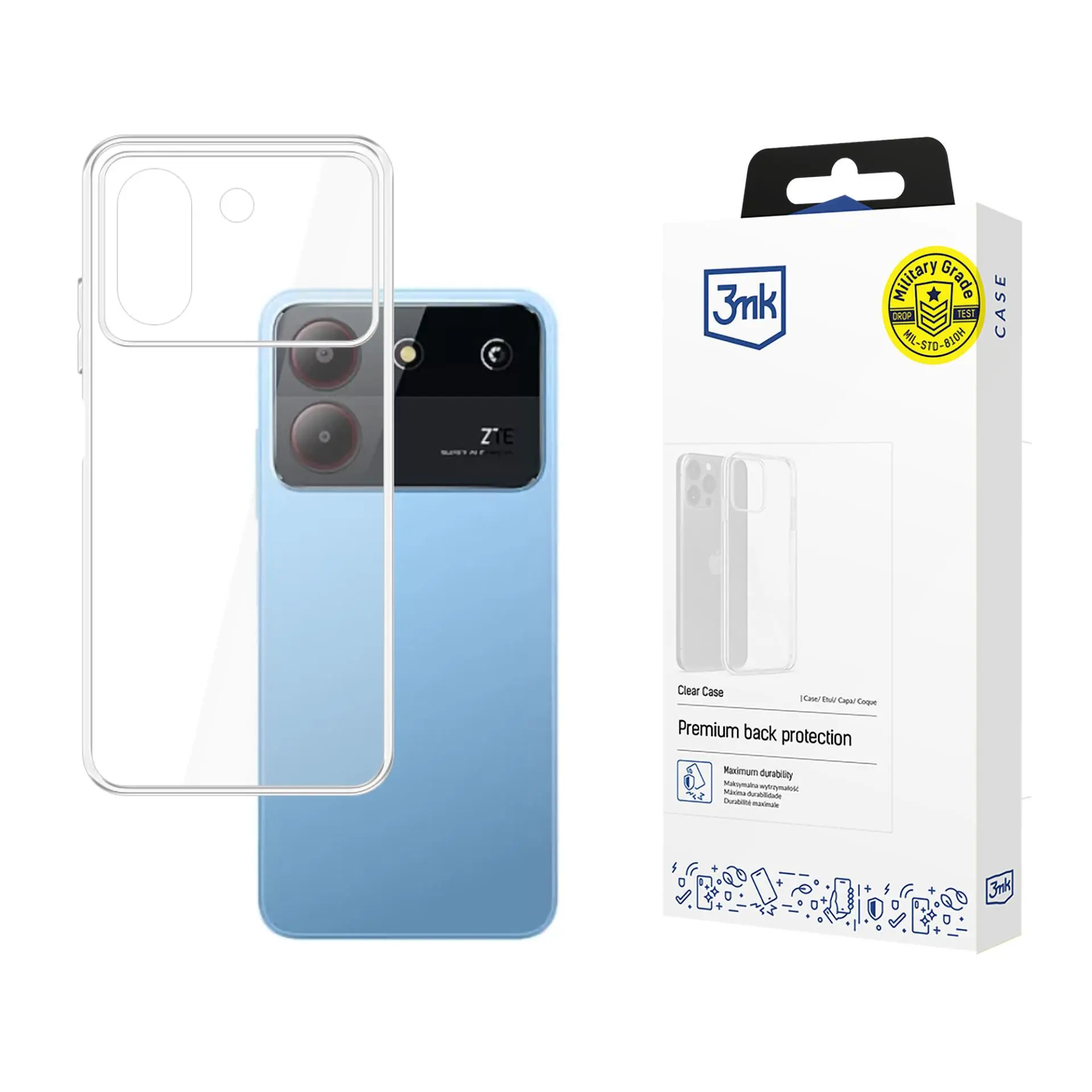 Etui 3mk Clear Case do ZTE Blade A73 Przezroczysty