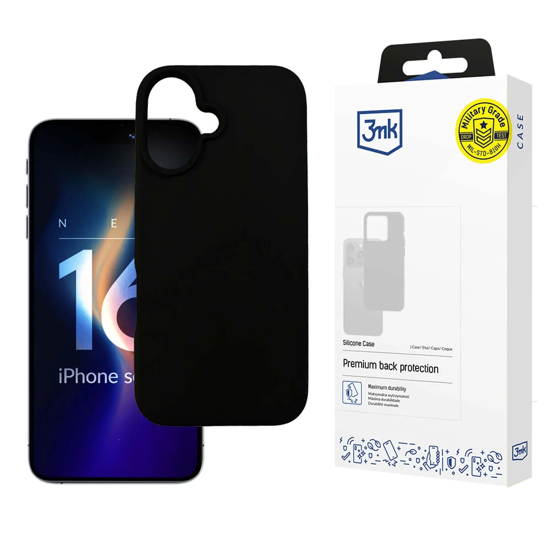 Etui 3mk Silicone Case do iPhone 16 Plus Czarny
