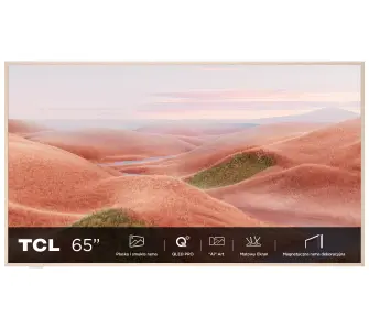 Telewizor TCL NXTVision 65A300W 65" QLED 4K 144Hz Google TV Dolby Vision IQ Dolby Atmos HDMI 2.1 DVB-T2