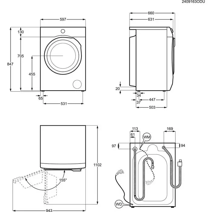 Pralko-suszarka Electrolux 800 UltraCare EW8W7607QP 63,1cm 11kg/7kg Zdalne sterowanie