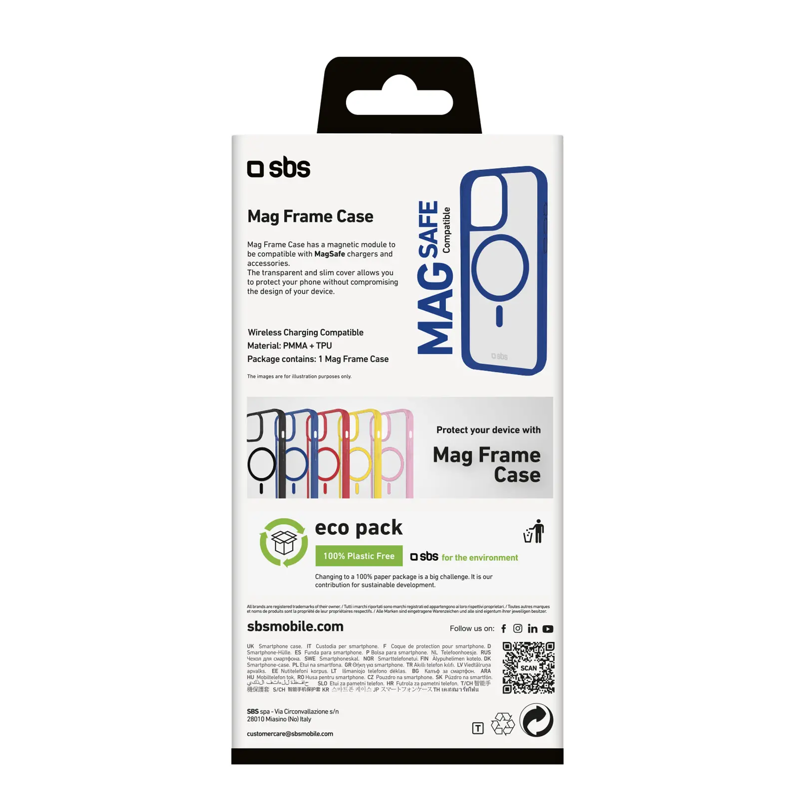 Etui SBS Mag Frame TEMAGCOLIP1661PB do iPhone 16 Pro Niebieski