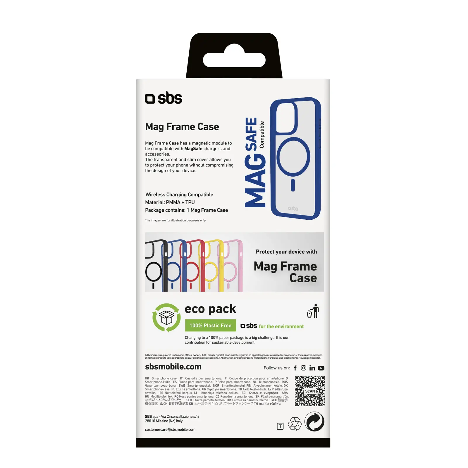 Etui SBS Mag Frame TEMAGCOLIP1667PB do iPhone 16 Pro Max Niebieski