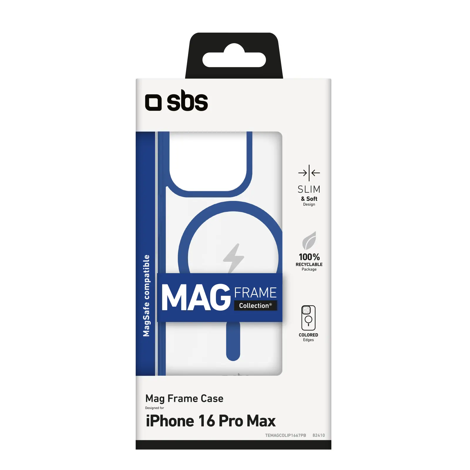 Etui SBS Mag Frame TEMAGCOLIP1667PB do iPhone 16 Pro Max Niebieski