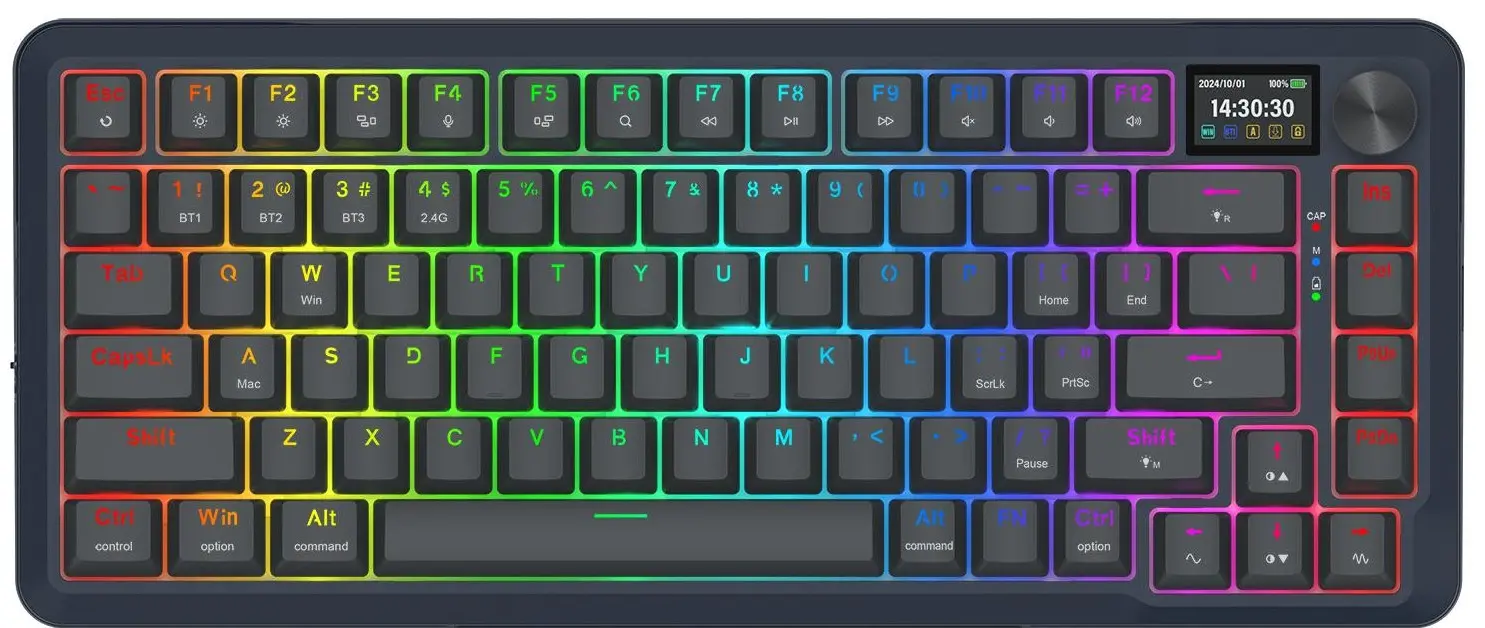 Klawiatura mechaniczna Redragon Flekact K708-RGB-PRO Czarny
