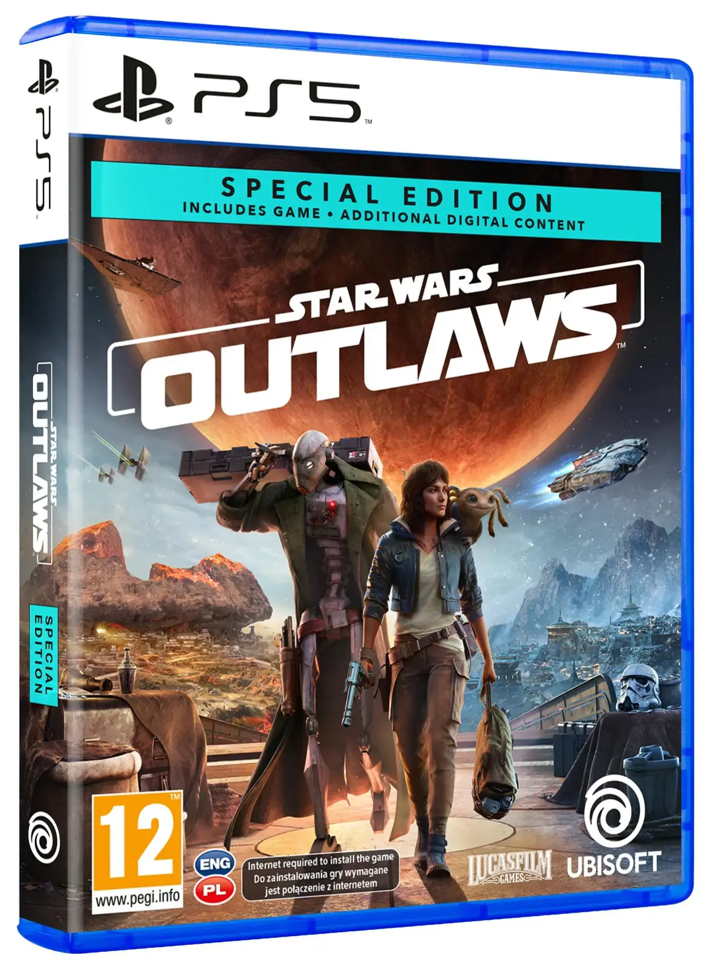 Konsola Sony PlayStation 5 Slim D Chassis (PS5) 1TB z napędem + Astro Bot + Star Wars Outlaws Edycja Specjalna
