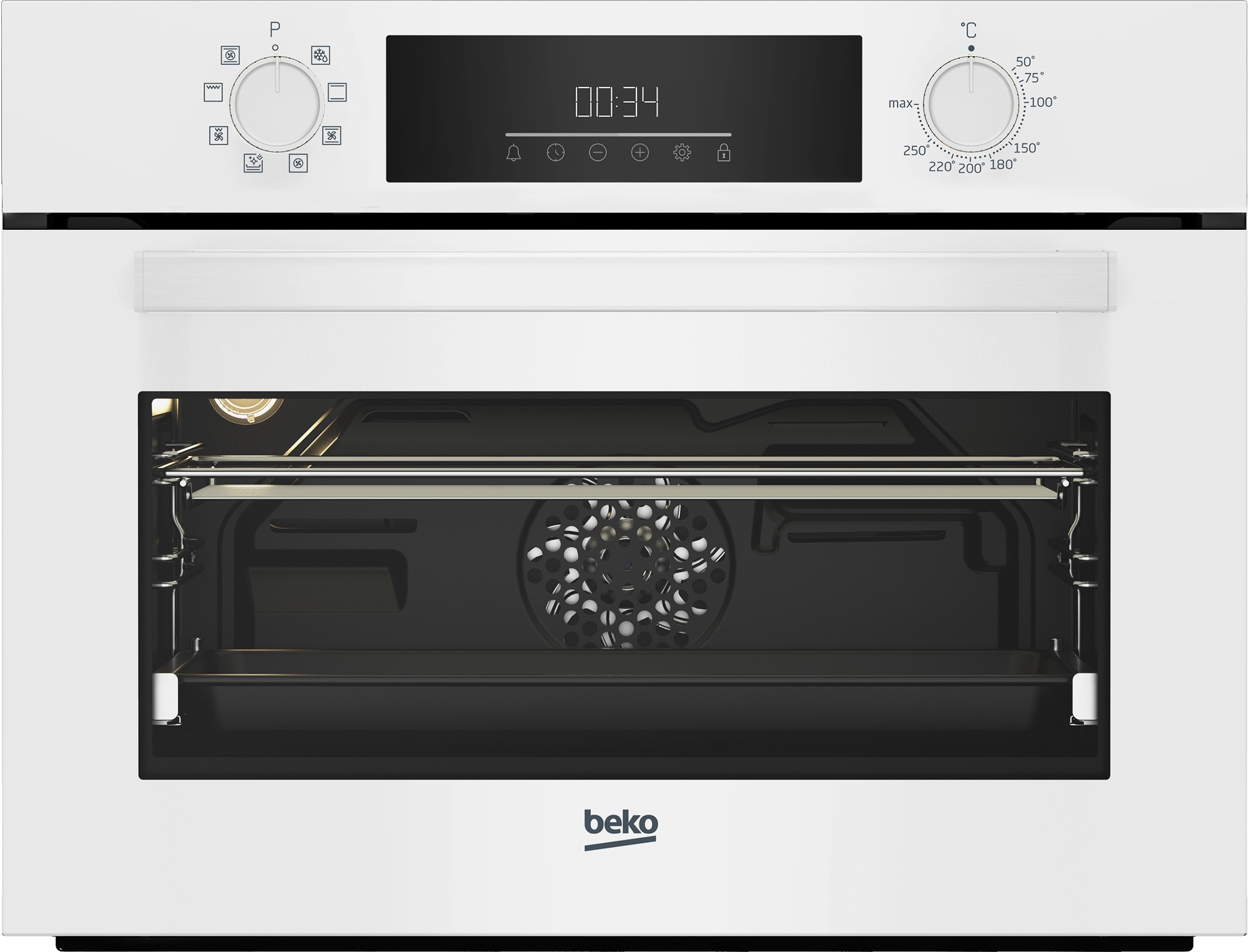 Beko b300 BBCM18300W Termoobieg Białe szkło