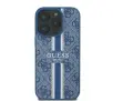 Etui Guess hardcase 4G Printed Stripes MagSafe do iPhone 16 Pro Niebieski