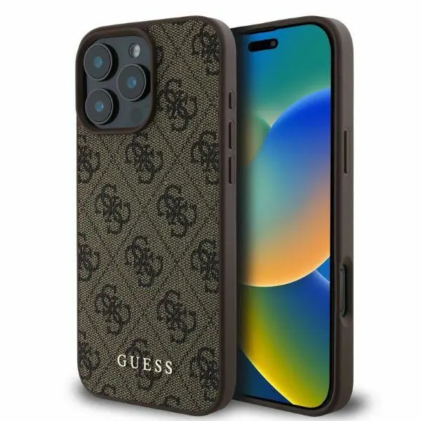 Etui Guess 4G Classic do iPhone 16 Pro Brązowy
