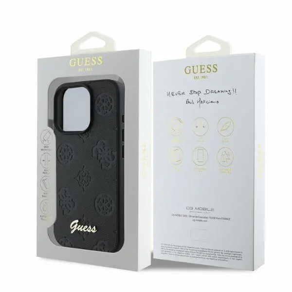 Etui Guess 4G Classic do iPhone 16 Pro Czarny