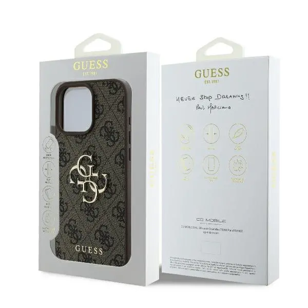Etui Guess hardcase 4G Big Logo do iPhone 16 Pro Max Brązowy