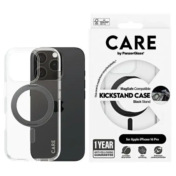 Etui PanzerGlass Kickstand Case MagSafe iPhone 16 Pro Czarny