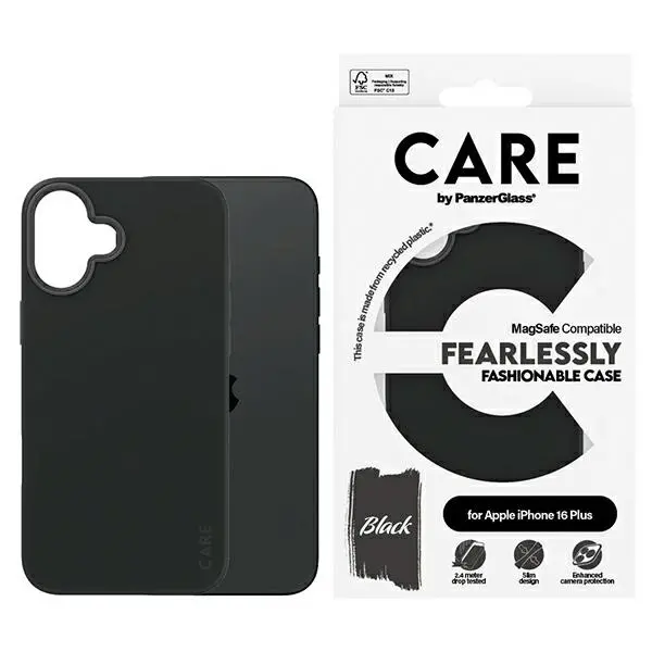 Etui PanzerGlass Fashion Case do iPhone 16 Plus Czarny