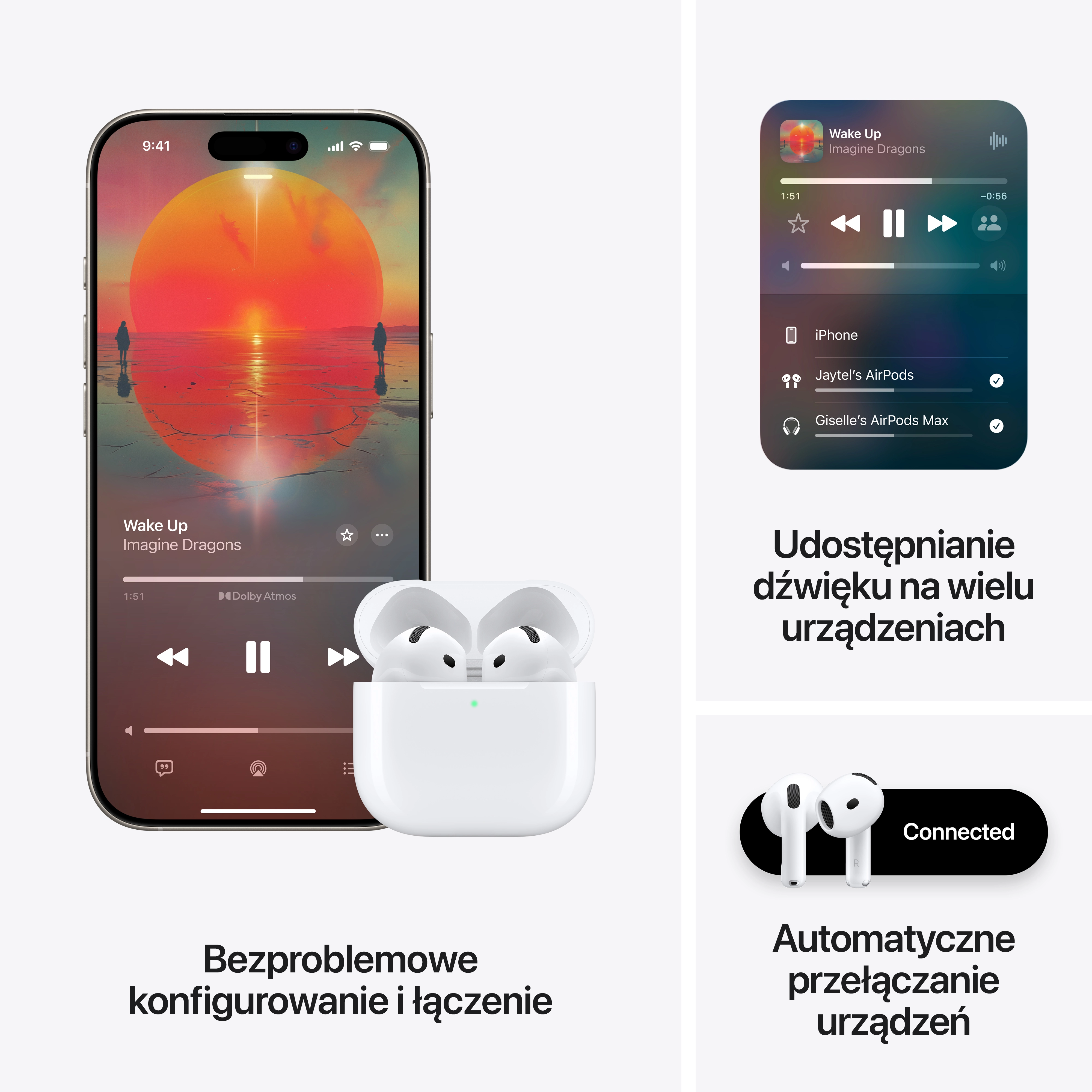 Apple AirPods 4 z Aktywną Redukcją Hałasu Douszne Bluetooth 5.3 Biały
