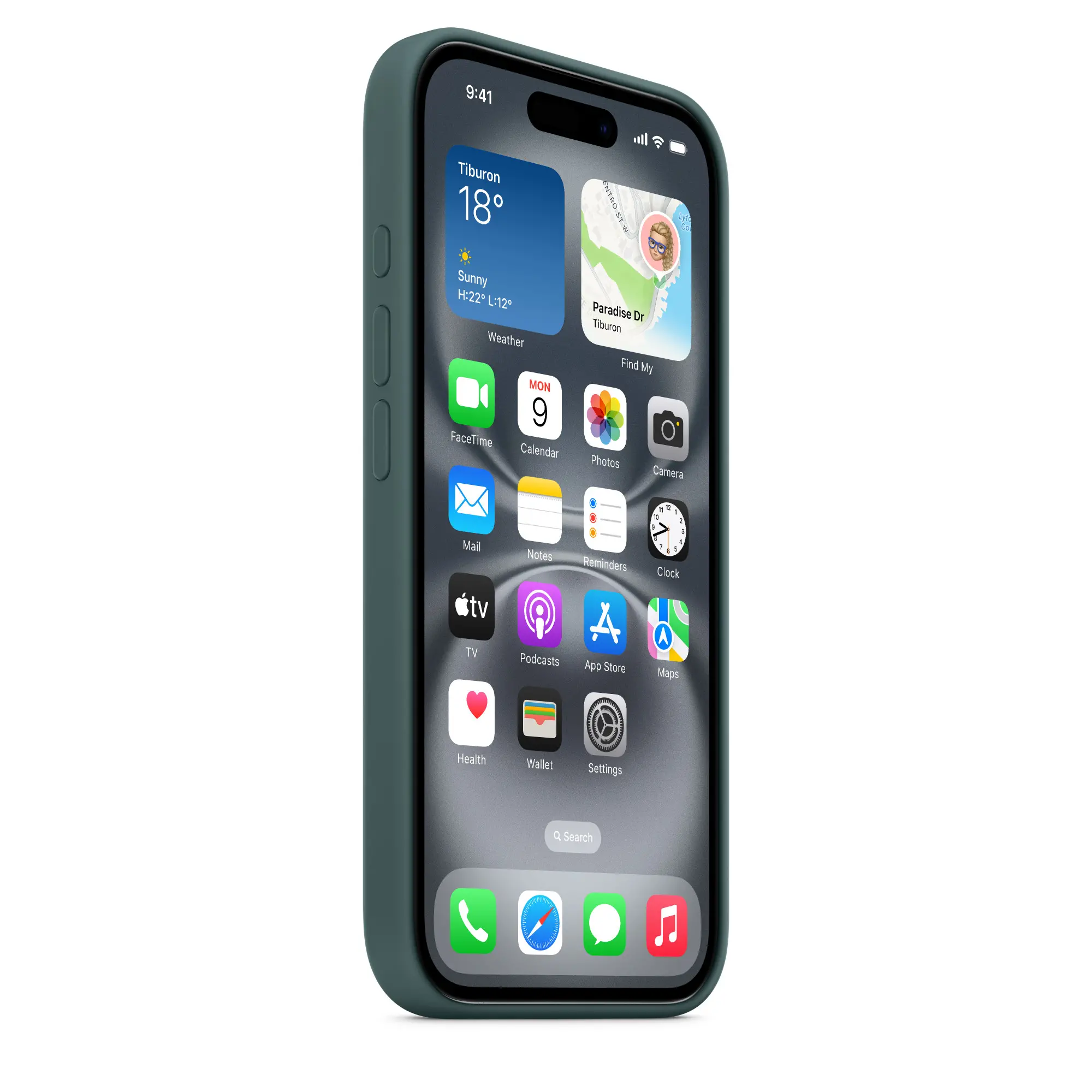 Etui Apple silikonowe etui z MagSafe do iPhone 16 Górskie jezioro