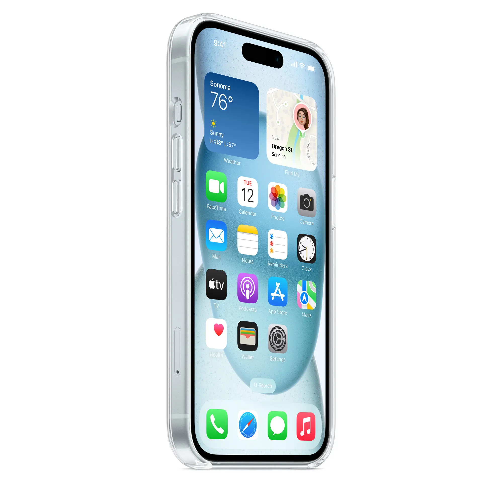 Etui Apple z MagSafe do iPhone 15 Przeźroczysty