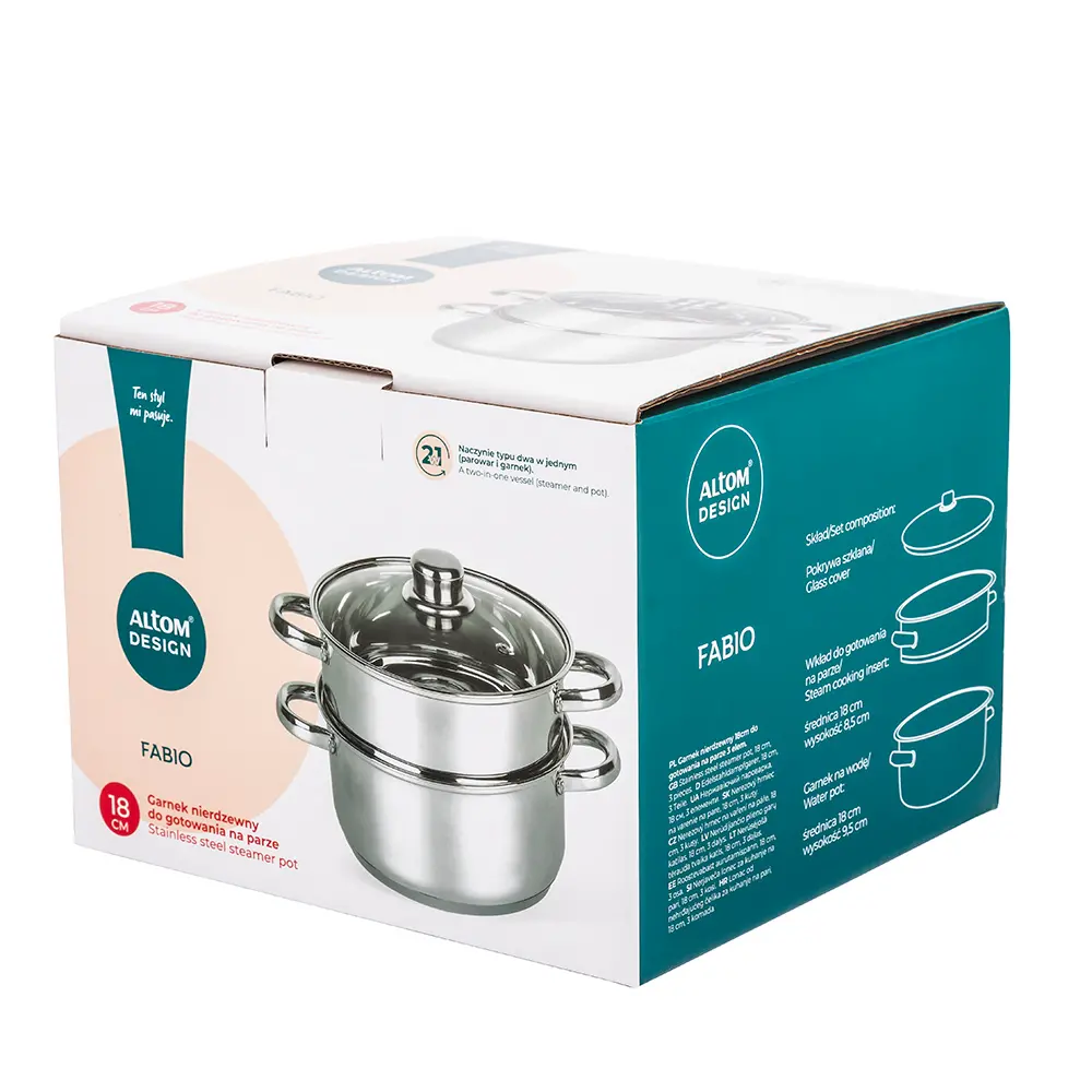 Garnek Altom Design Fabio 020400488 Indukcja Stal nierdzewna 2l