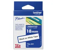 Brother TZe-241 18mm x 8m Czarno-biały