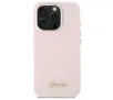 Etui Guess Silicone Script Metal Logo & Frame do iPhone 16 Pro Max Różowy