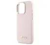 Etui Guess Silicone Script Metal Logo & Frame do iPhone 16 Pro Max Różowy
