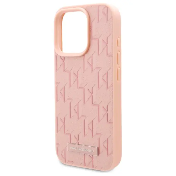 Etui Karl Lagerfeld Hot Stamp MagSafe do iPhone 16 Pro Max Różowy