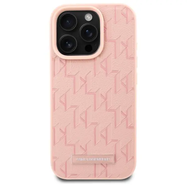 Etui Karl Lagerfeld Hot Stamp MagSafe do iPhone 16 Pro Max Różowy