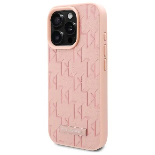 Etui Karl Lagerfeld Hot Stamp MagSafe do iPhone 16 Pro Max Różowy