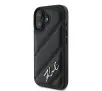 Etui Karl Lagerfeld Quilted Signature iPhone 16 Plus Czarny