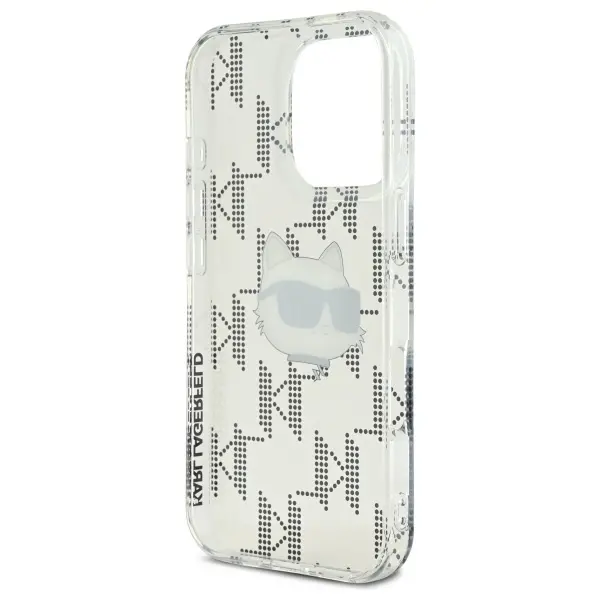 Etui Karl Lagerfeld IML Choupette Head Electroplated do iPhone 16 Pro Przezroczysty
