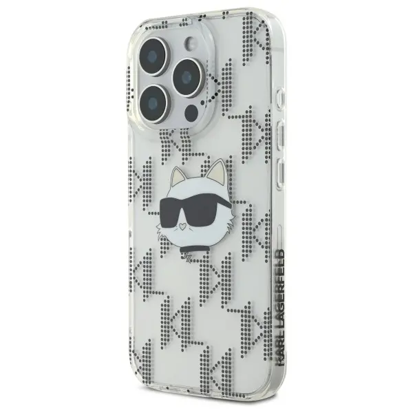Etui Karl Lagerfeld IML Choupette Head Electroplated do iPhone 16 Pro Przezroczysty