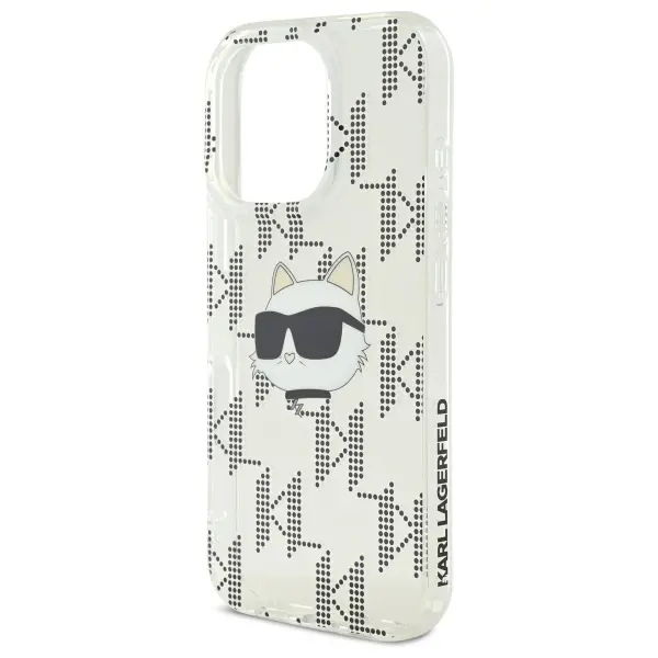 Etui Karl Lagerfeld IML Choupette Head Electroplated do iPhone 16 Pro Przezroczysty