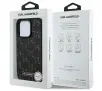 Etui Karl Lagerfeld Leather Monogram Metal Logo MagSafe do iPhone 16 Pro Max Czarny