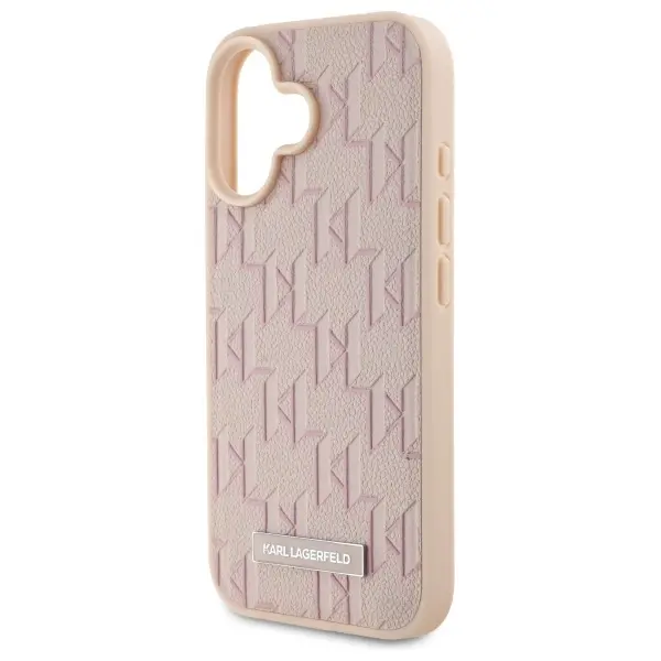 Etui Karl Lagerfeld Hot Stamp MagSafe do iPhone 16 Różowy