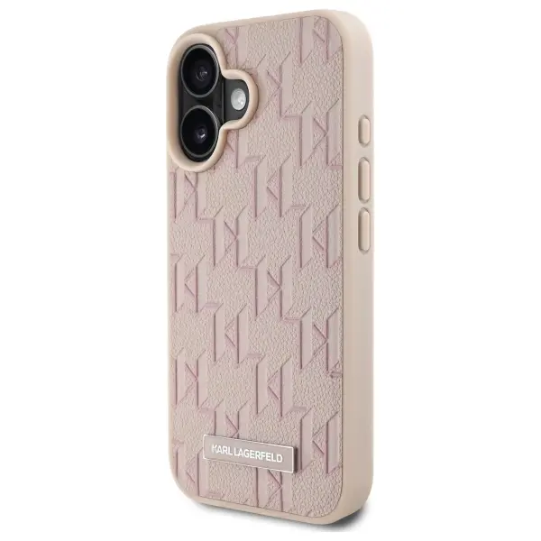 Etui Karl Lagerfeld Hot Stamp MagSafe do iPhone 16 Różowy