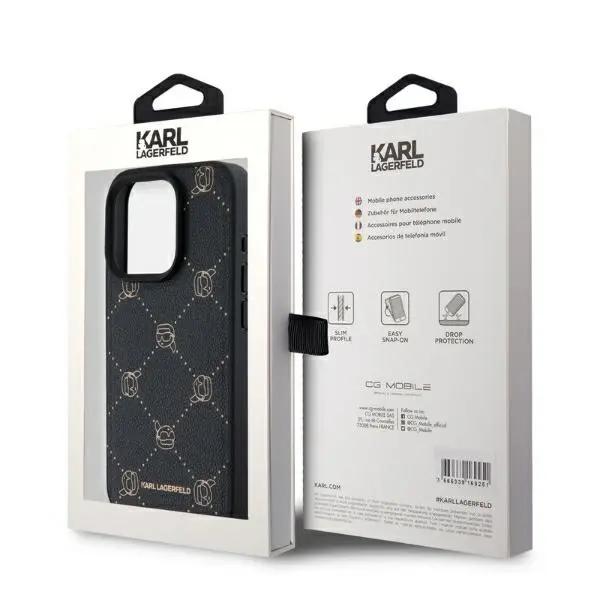 Etui Karl Lagerfeld Magsafe Karl Head do iPhone 15 Pro Max Czarny