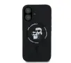 Etui Karl Lagerfeld Silicone Karl&Choupette Ring MagSafe do iPhone 16 Plus Czarny