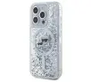 Etui Karl Lagerfeld Liquid Glitter Karl&Choupette Head MagSafe do iPhone 15 Pro Max Przezroczysty