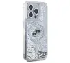 Etui Karl Lagerfeld Liquid Glitter Karl&Choupette Head MagSafe do iPhone 15 Pro Max Przezroczysty