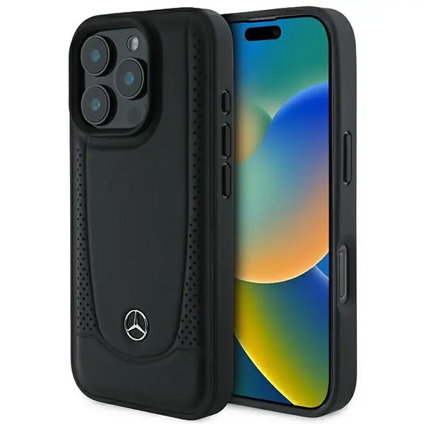Etui Mercedes-Benz Leather Urban do iPhone 16 Pro Max Czarny