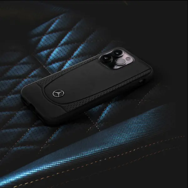Etui Mercedes-Benz Leather Urban do iPhone 16 Pro Max Czarny